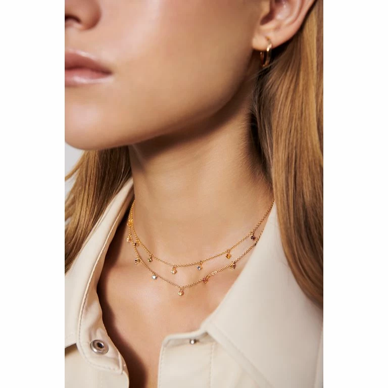 Sif Jakobs Jewellery Ellera Piccolo Halskæde, Guld, 42 Cm - Billede 2