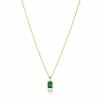 Sif Jakobs Jewellery Roccanova Piccolo Halskæde, Guld/Grøn, 45 Cm