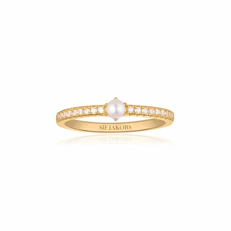 Sif Jakobs Jewellery Ellera Perla Uno Ring, Guld, Str. 60