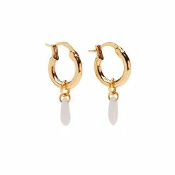 Pico Annamilla Hoops Øreringe, Hvid