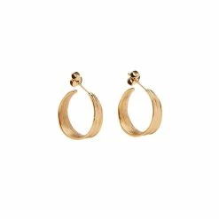 Pico Olive Petit Øreringe, Guld