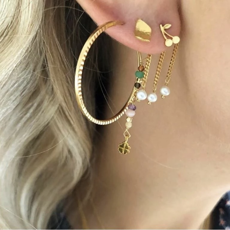 Stine A Etoile Creol Ørering, Guld - Billede 2