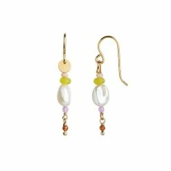 Stine A Petit Baroque Pearl Ørering, Guld