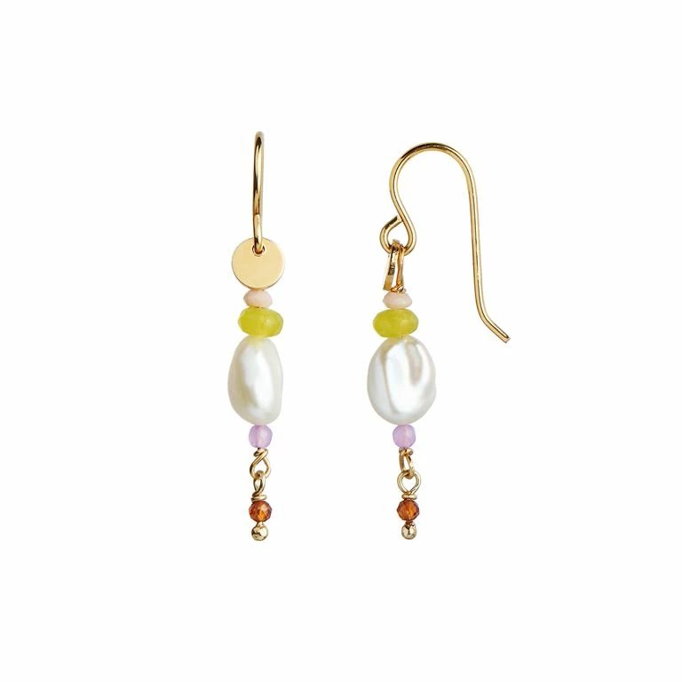 Stine A Petit Baroque Pearl Ørering, Guld