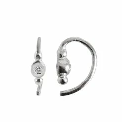Stine A Petit Bon-Bon Ørering, Sølv/Hvid