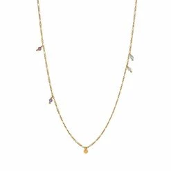 Stine A Petit Coin And Stones Halskæde, Guld