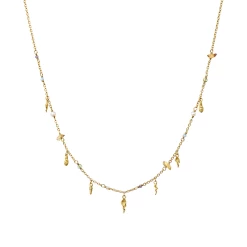 Maanesten Toutsi Halskæde, Guld, 45 Cm