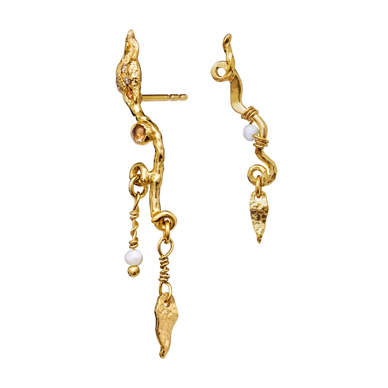 Maanesten Vilda Øreringe, Guld - Billede 3