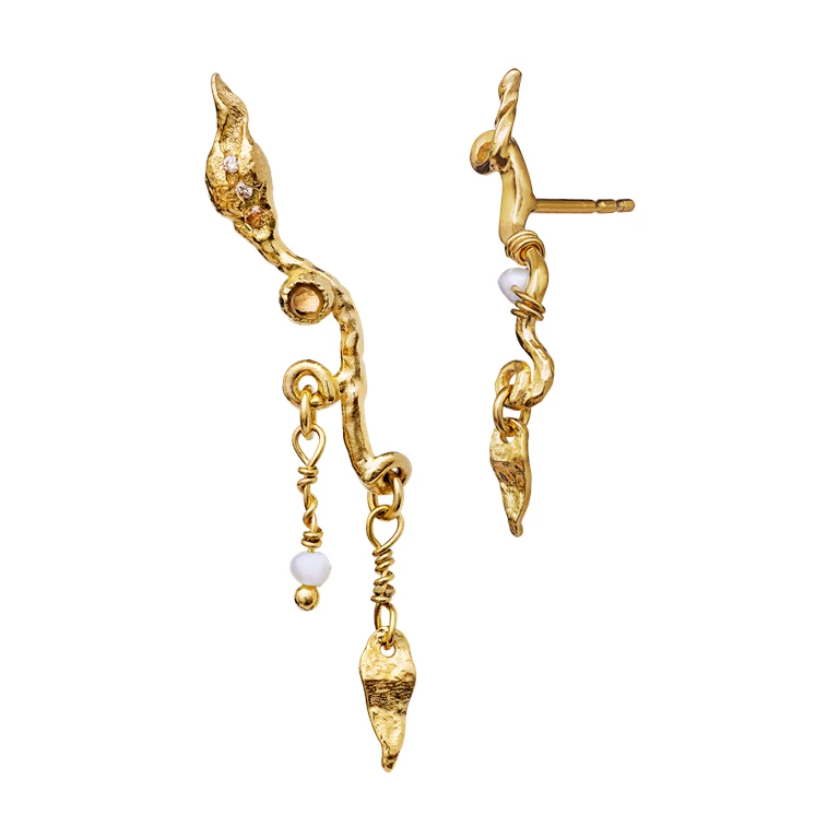 Maanesten Vilda Øreringe, Guld - Billede 2