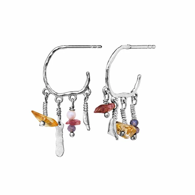 Maanesten Zoe Øreringe, Sølv - Billede 2