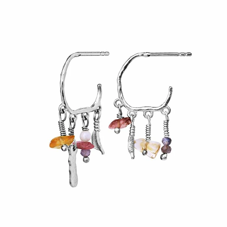 Maanesten Zoe Øreringe, Sølv - Billede 3